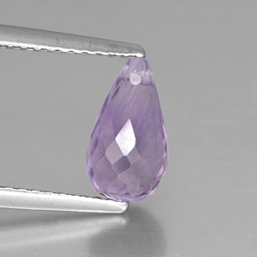 1.38캐럿 천연 바이올렛 아메시스트, 브리올레트, 9×5.1 mm, VS
