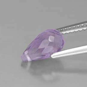 1.38캐럿 천연 바이올렛 아메시스트, 브리올레트, 9×5.1 mm, VS