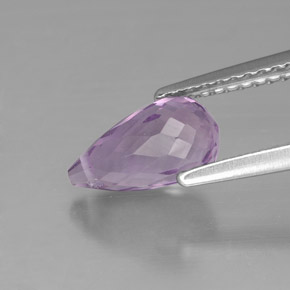 1.42캐럿 천연 바이올렛 아메시스트, 브리올레트, 9.2×5 mm, VVS-VS