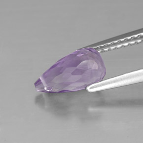 1.30캐럿 천연 바이올렛 아메시스트, 브리올레트, 8.8×4.8 mm, VVS-VS