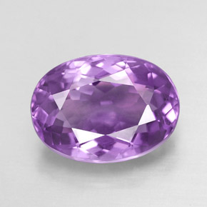 5.99캐럿 천연 바이올렛 아메시스트, 타원형 컷, 13.8×10.1 mm, VVS