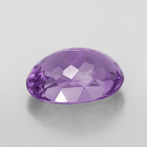 5.99캐럿 천연 바이올렛 아메시스트, 타원형 컷, 13.8×10.1 mm, VVS