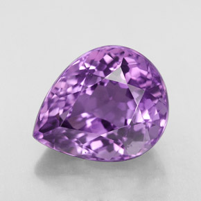 6.85캐럿 천연 바이올렛 아메시스트, 배 모양, 13.8×11.2 mm, VVS