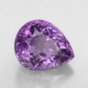 6.85캐럿 천연 바이올렛 아메시스트, 배 모양, 13.8×11.2 mm, VVS