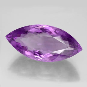 10.53캐럿 천연 바이올렛 아메시스트, 마퀴즈, 22×10.3 mm, VVS