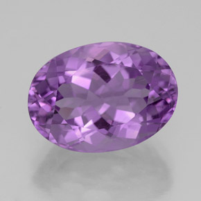 6.67캐럿 천연 바이올렛 아메시스트, 타원형 컷, 14×10.1 mm, VVS-VS