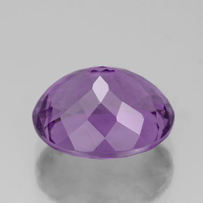 4.76캐럿 천연 바이올렛 아메시스트, 타원형 컷, 11.8×9.8 mm, VS