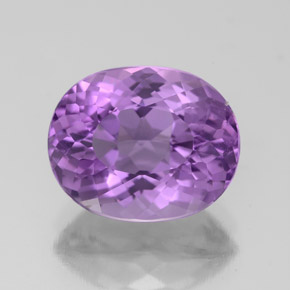 3.95캐럿 천연 바이올렛 아메시스트, 타원형 컷, 11.3×9.2 mm, VVS
