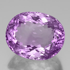 39.35캐럿 천연 바이올렛 아메시스트, 타원형 컷, 24.1×19.4 mm, VVS