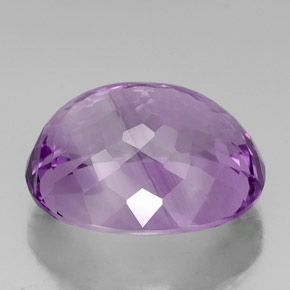 39.35캐럿 천연 바이올렛 아메시스트, 타원형 컷, 24.1×19.4 mm, VVS
