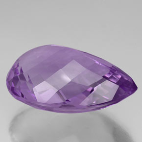 57.89캐럿 천연 바이올렛 아메시스트, 배 모양, 31.8×21.7 mm, VS