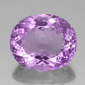 30.59캐럿 천연 바이올렛 아메시스트, 타원형 컷, 22.7×19.3 mm, VVS