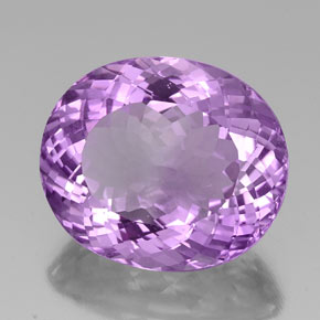 30.59캐럿 천연 바이올렛 아메시스트, 타원형 컷, 22.7×19.3 mm, VVS