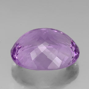 30.59캐럿 천연 바이올렛 아메시스트, 타원형 컷, 22.7×19.3 mm, VVS