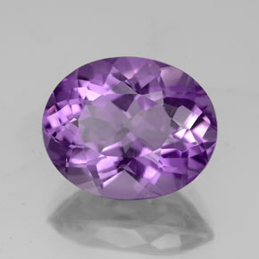 3.96캐럿 천연 바이올렛 아메시스트, 타원형 컷, 12×9.8 mm, VS