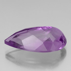 20.93캐럿 천연 바이올렛 아메시스트, 배 모양, 26.2×14.6 mm, VS