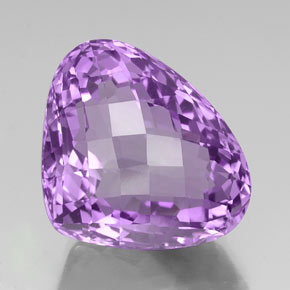 36.79캐럿 천연 바이올렛 아메시스트, 배 모양, 23.6×19.5 mm, VS