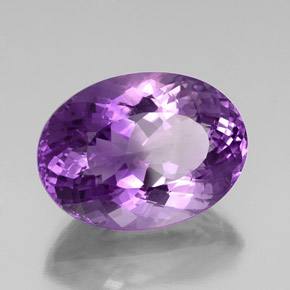 29.09캐럿 천연 퍼플 아메시스트, 타원형 컷, 23.4×17.2 mm, VVS-VS