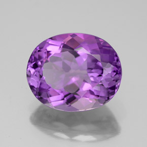 4.50캐럿 천연 바이올렛 아메시스트, 타원형 컷, 12×9.7 mm, VVS