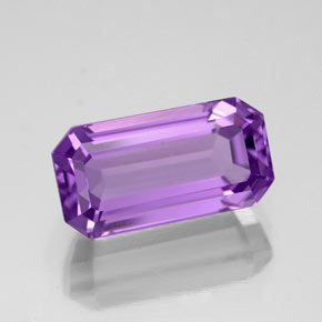 5.27캐럿 천연 바이올렛 아메시스트, 에메랄드 컷, 13.6×7.1 mm, VVS-VS