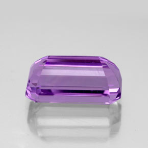 5.27캐럿 천연 바이올렛 아메시스트, 에메랄드 컷, 13.6×7.1 mm, VVS-VS