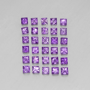 캐럿 천연 바이올렛 아메시스트 보석, 스퀘어, 2.9×2.9 mm, VS