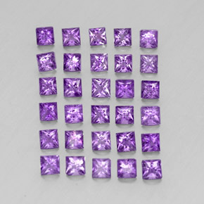 캐럿 천연 바이올렛 아메시스트 보석, 스퀘어, 2.9×2.9 mm, VS