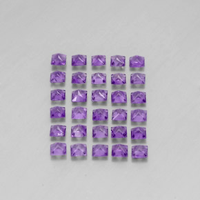 캐럿 천연 바이올렛 아메시스트 보석, 스퀘어, 2.9×2.9 mm, VS