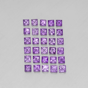 캐럿 천연 바이올렛 아메시스트 보석, 스퀘어, 3×3 mm, VS
