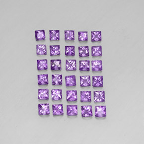 캐럿 천연 바이올렛 아메시스트 보석, 스퀘어, 3×3 mm, VS