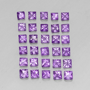 캐럿 천연 바이올렛 아메시스트 보석, 스퀘어, 3×3 mm, VS