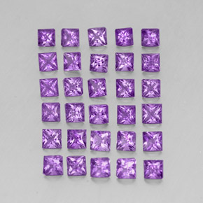 캐럿 천연 바이올렛 아메시스트 보석, 스퀘어, 3.1×3.1 mm, VS