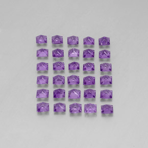 캐럿 천연 바이올렛 아메시스트 보석, 스퀘어, 3.1×3.1 mm, VS