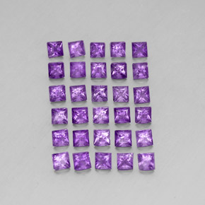 캐럿 천연 바이올렛 아메시스트 보석, 스퀘어, 3.1×3.1 mm, VS