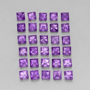 캐럿 천연 바이올렛 아메시스트 보석, 스퀘어, 3.1×3.1 mm, VS