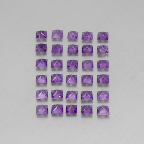 캐럿 천연 바이올렛 아메시스트 보석, 스퀘어, 3.1×3.1 mm, VS