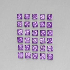 캐럿 천연 바이올렛 아메시스트 보석, 스퀘어, 2.9×2.9 mm, VS