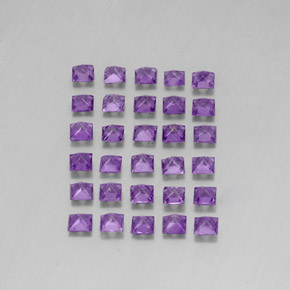 캐럿 천연 바이올렛 아메시스트 보석, 스퀘어, 2.9×2.9 mm, VS