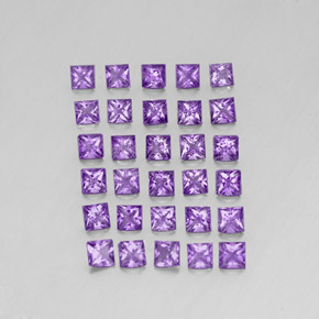 캐럿 천연 바이올렛 아메시스트 보석, 스퀘어, 3×3 mm, VS