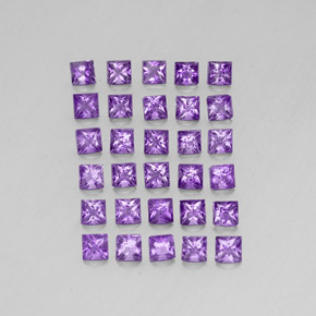 캐럿 천연 바이올렛 아메시스트 보석, 스퀘어, 3×3 mm, VS