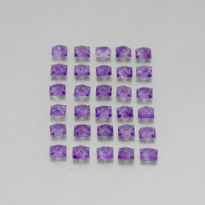 캐럿 천연 바이올렛 아메시스트 보석, 스퀘어, 3×3 mm, VS