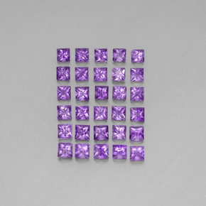 캐럿 천연 바이올렛 아메시스트 보석, 스퀘어, 2.9×2.9 mm, VS