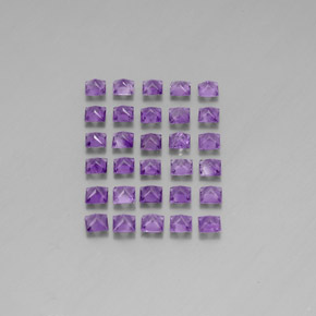 캐럿 천연 바이올렛 아메시스트 보석, 스퀘어, 2.9×2.9 mm, VS