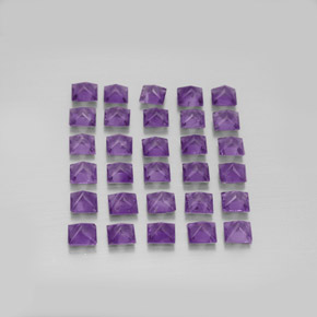 캐럿 천연 바이올렛 아메시스트 보석, 스퀘어, 3.1×3.1 mm, VS