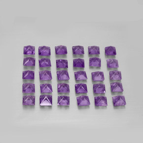 캐럿 천연 바이올렛 아메시스트 보석, 스퀘어, 3×3 mm, VS