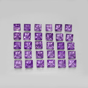 캐럿 천연 바이올렛 아메시스트 보석, 스퀘어, 3×3 mm, VS