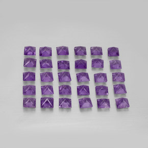 캐럿 천연 바이올렛 아메시스트 보석, 스퀘어, 3×3 mm, VS