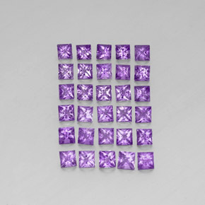 캐럿 천연 바이올렛 아메시스트 보석, 스퀘어, 3×3 mm, VS