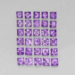 캐럿 천연 바이올렛 아메시스트 보석, 스퀘어, 3×3 mm, VS