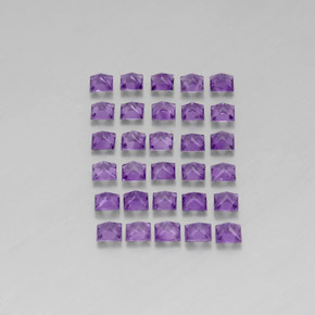 캐럿 천연 바이올렛 아메시스트 보석, 스퀘어, 3×3 mm, VS